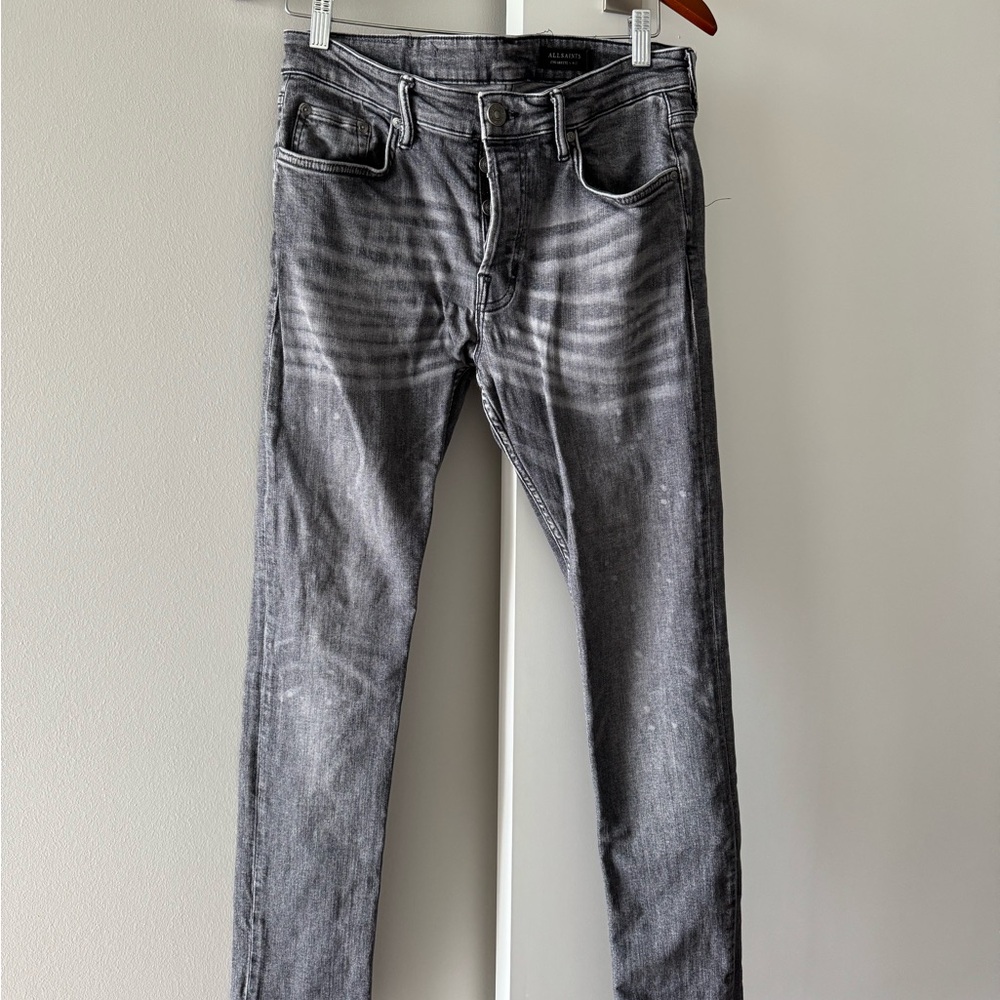 All Saints Men's Gray Jeans